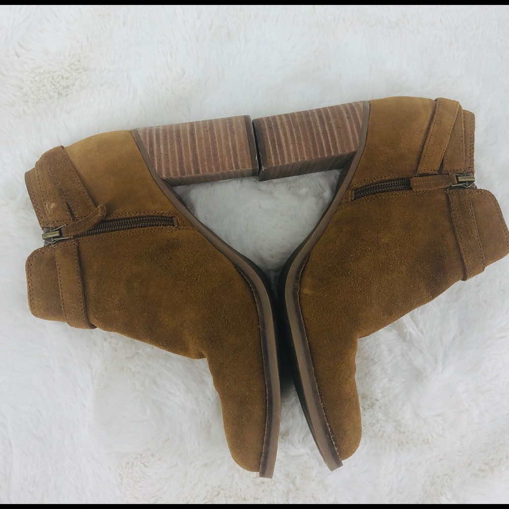 ✨Franco Sarto Rich Camel Tan Suede Booties 7.5US - Picture 6 of 8